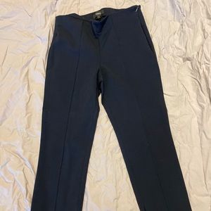 Theory Size 2 Alettah Approach Flat Front Seamed Ankle Zip Pants Navy